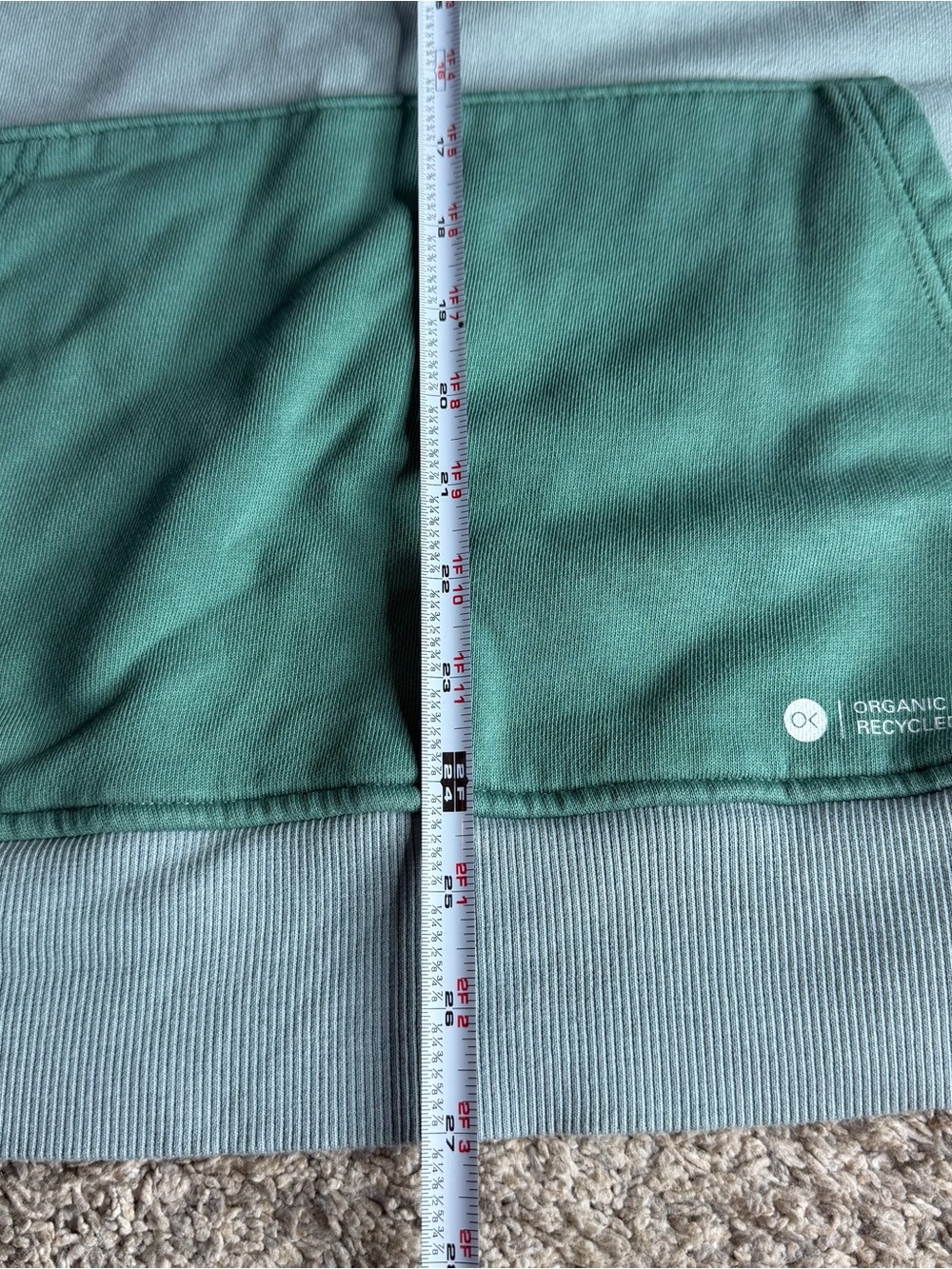 Outerknown All-Day Colorblock Hoodie XL Ash Blue organic Gorpcore sweatshirt - Picture 10 of 13